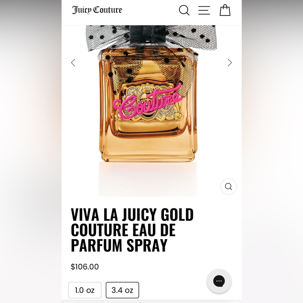 3.4oz juicy gold couture eau de parfum